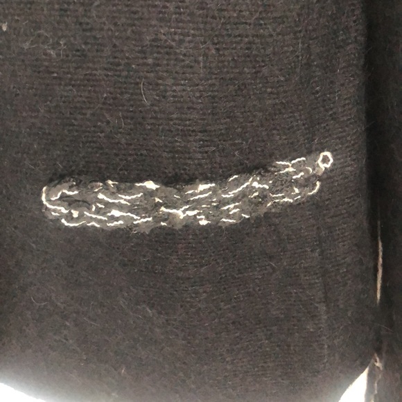 Unique Handwoven Black Jacket in Wool Mohair by Elisabeth Jonsson Brown  Size 6 - Picture 5 of 6